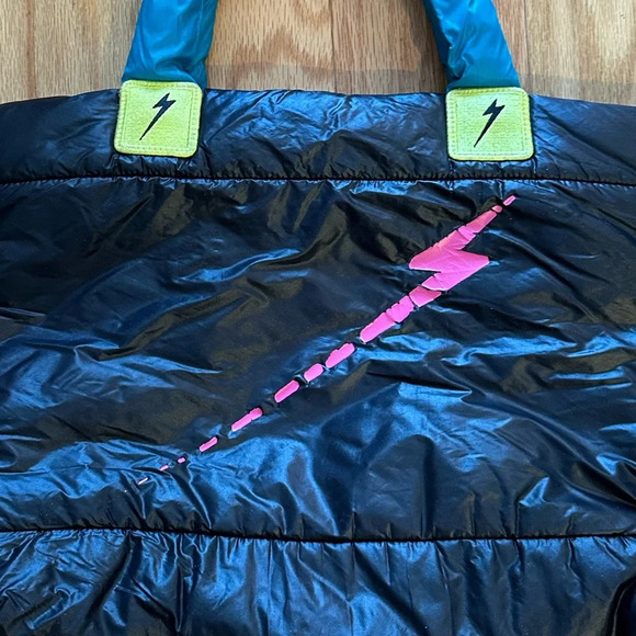 Electric Yoga Puffy Lightning Bolt Gym / Tote Bag - Picture 3 of 4